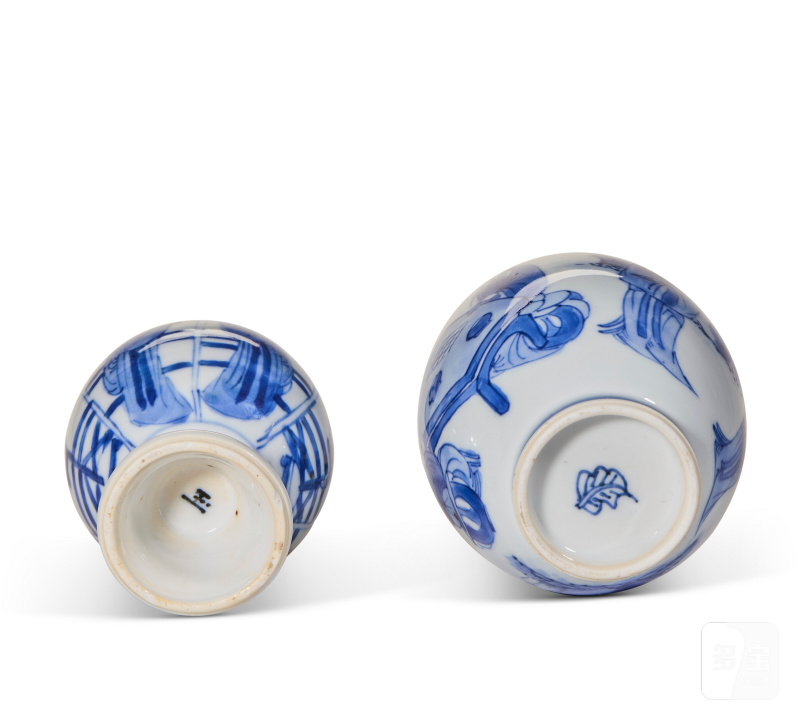 清康熙 青花人物紋瓶及蓋罐 一組兩件  CHINA, QING DYNASTY, KANGXI PERIOD (1662-1722) - 图4